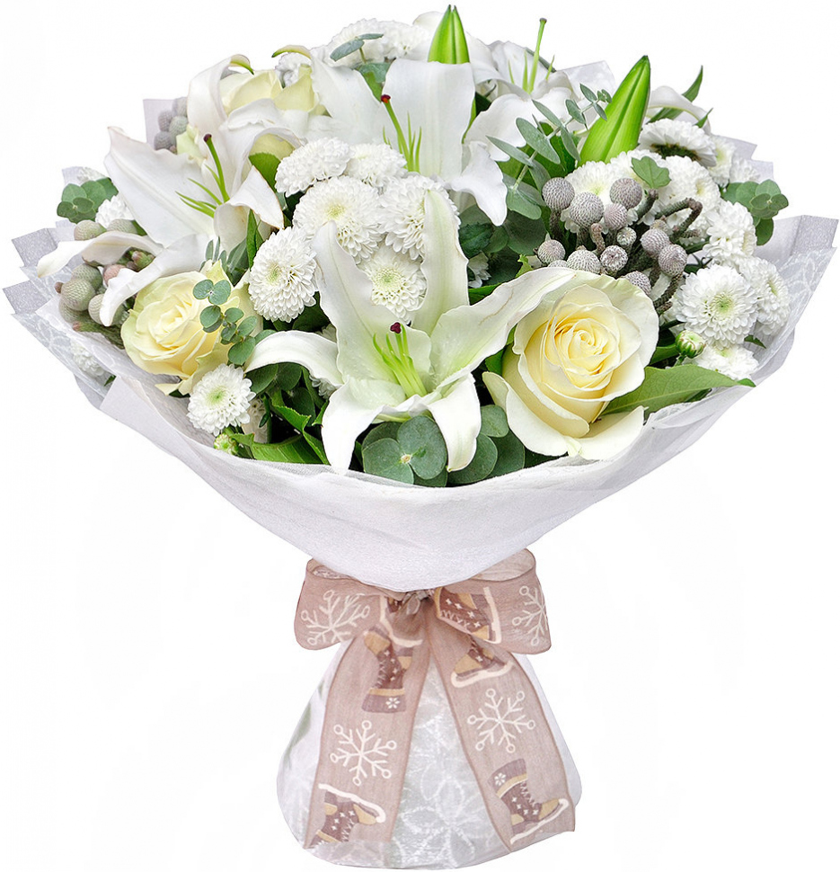 Букет из лилий и роз Букет «Прекрасный день»